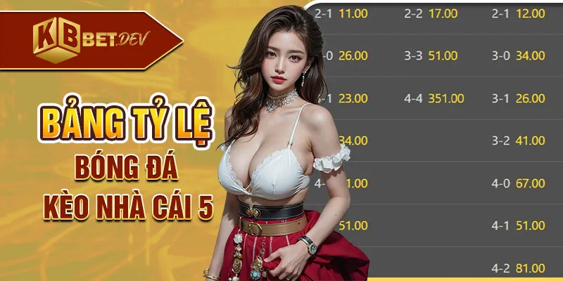 Bảng tỷ lệ bóng đá kèo nhà cái 5